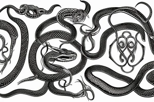 uroboros, snake in cyrcle tattoo idea