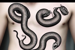 coiled snake biting its own tail tattoo idea