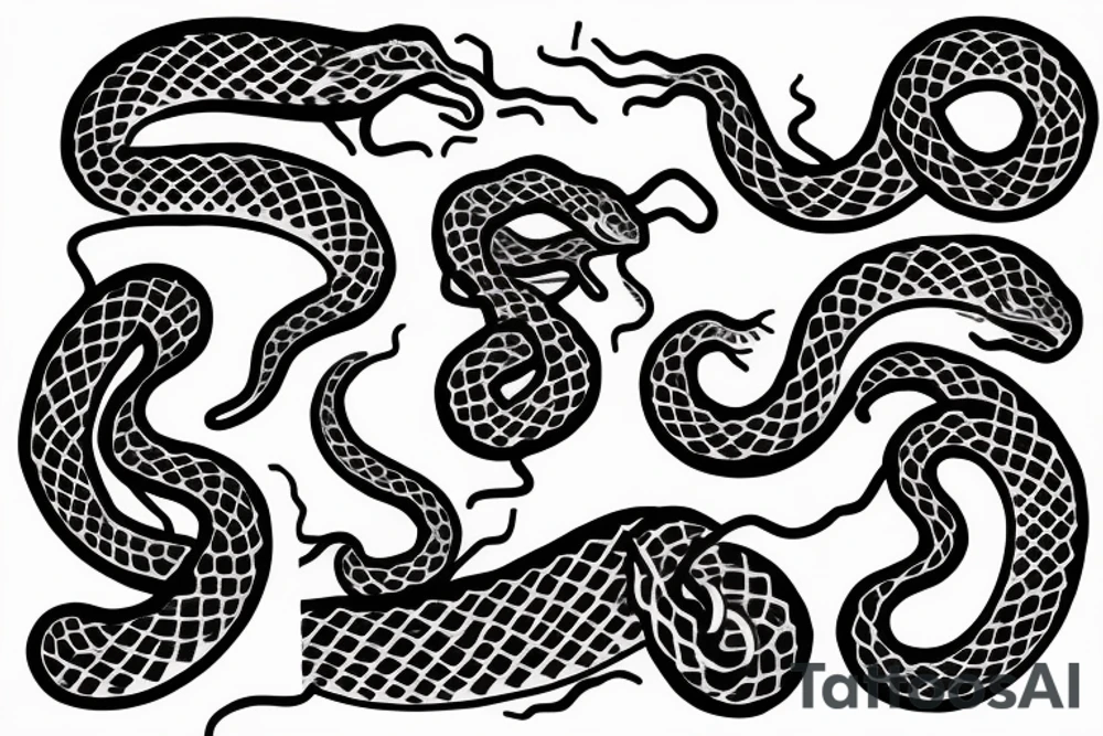 coiled snake biting its own tail tattoo idea