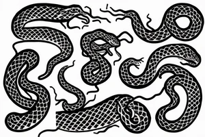 coiled snake biting its own tail tattoo idea