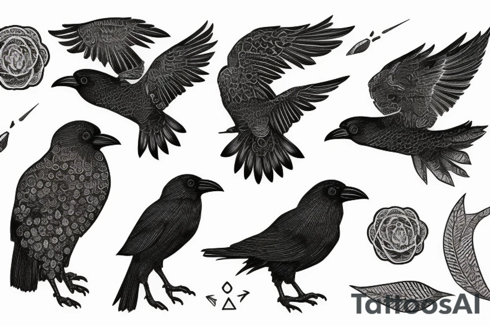 ravon or crow tattoo idea