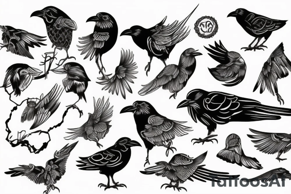ravon or crow tattoo idea