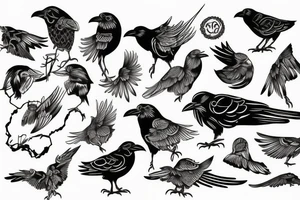 ravon or crow tattoo idea