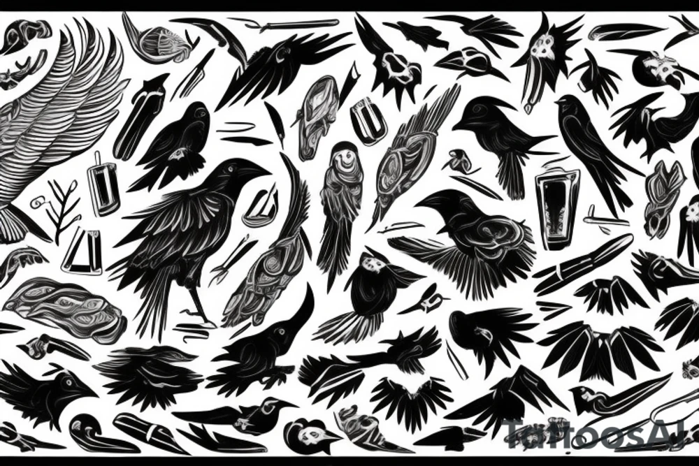 ravon or crow tattoo idea
