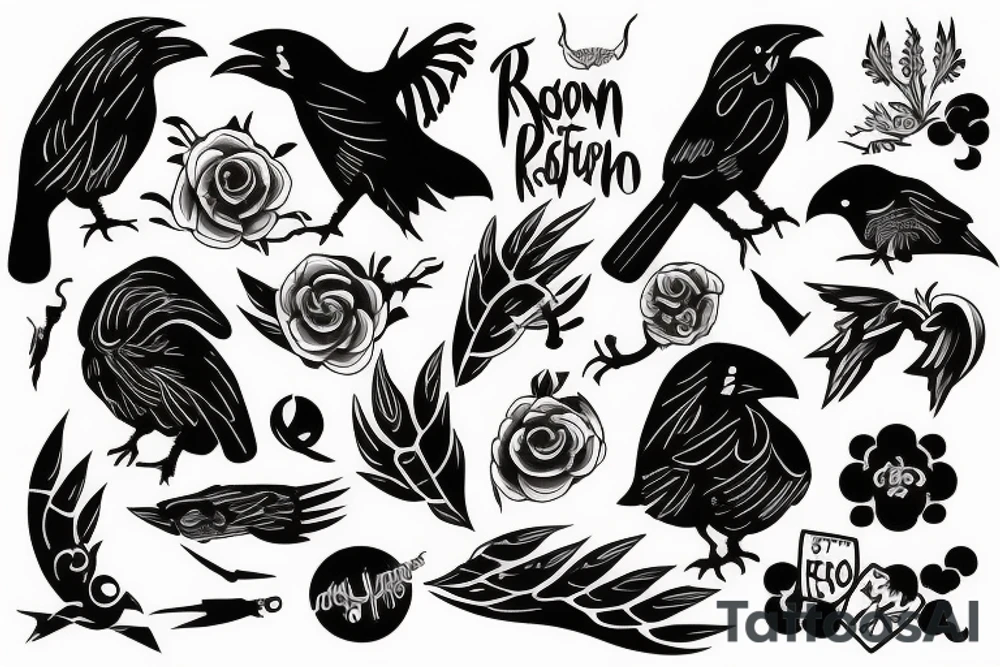 ravon or crow tattoo idea