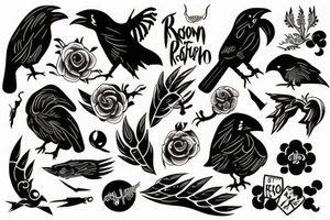 ravon or crow tattoo idea