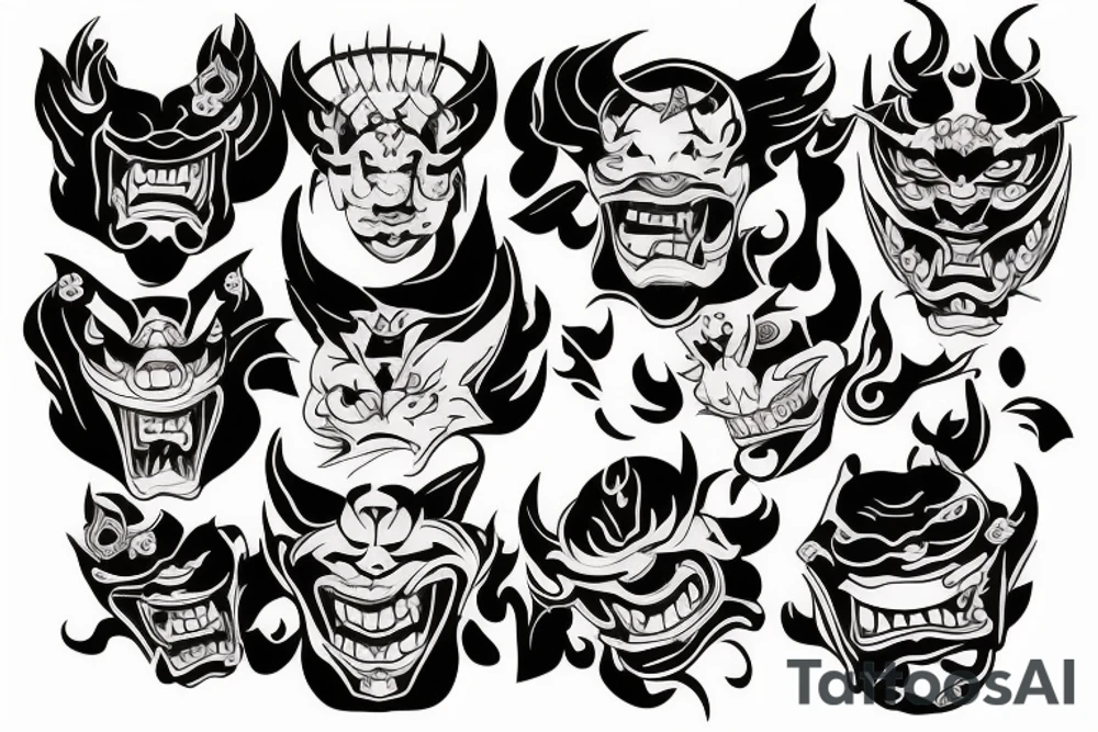 hannya mask tattoo idea