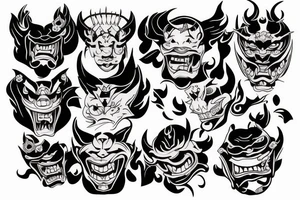 hannya mask tattoo idea