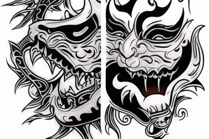 hannya mask tattoo idea