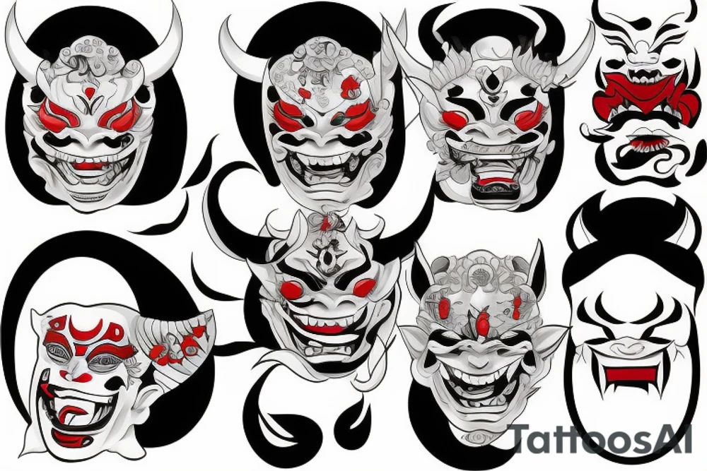 hannya mask tattoo idea