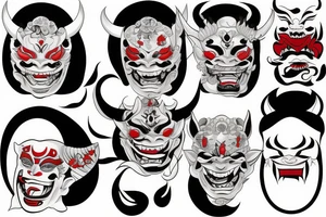 hannya mask tattoo idea
