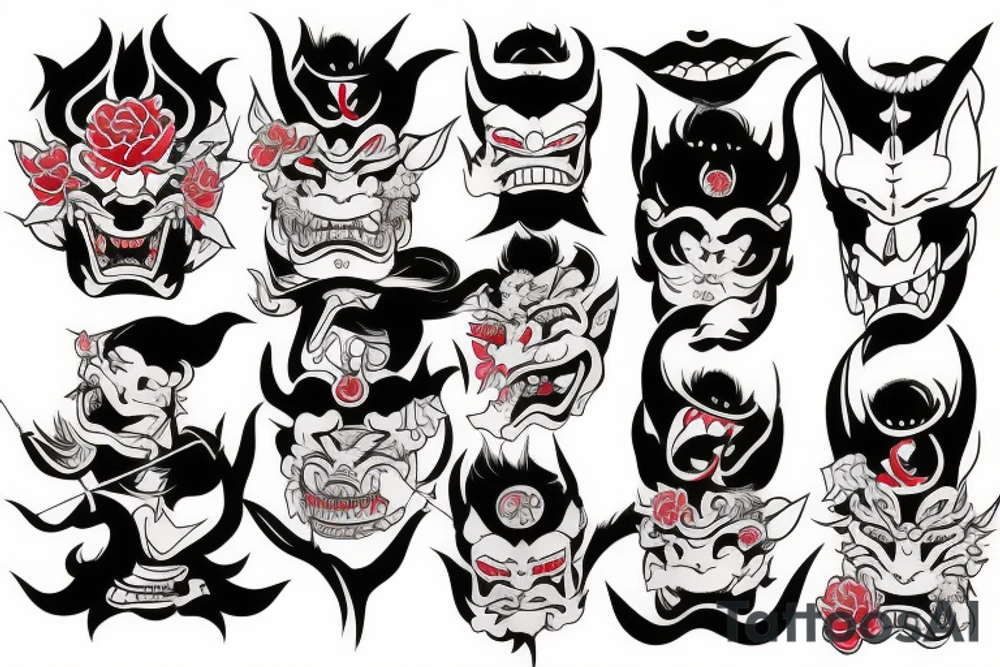 hannya mask tattoo idea
