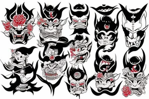 hannya mask tattoo idea