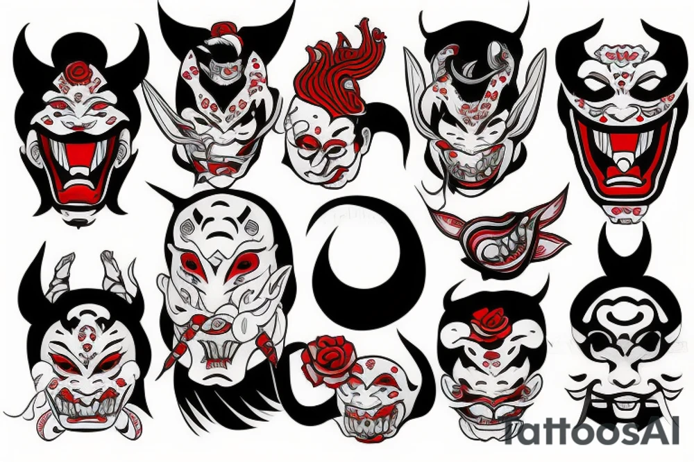 hannya mask tattoo idea