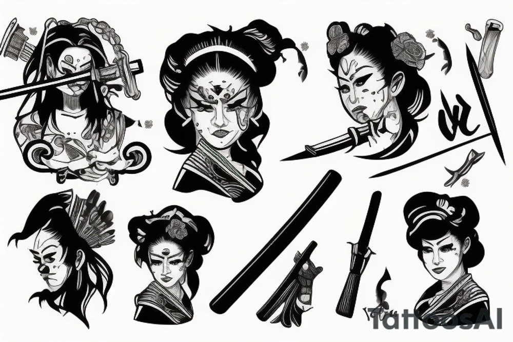 katana tattoo idea