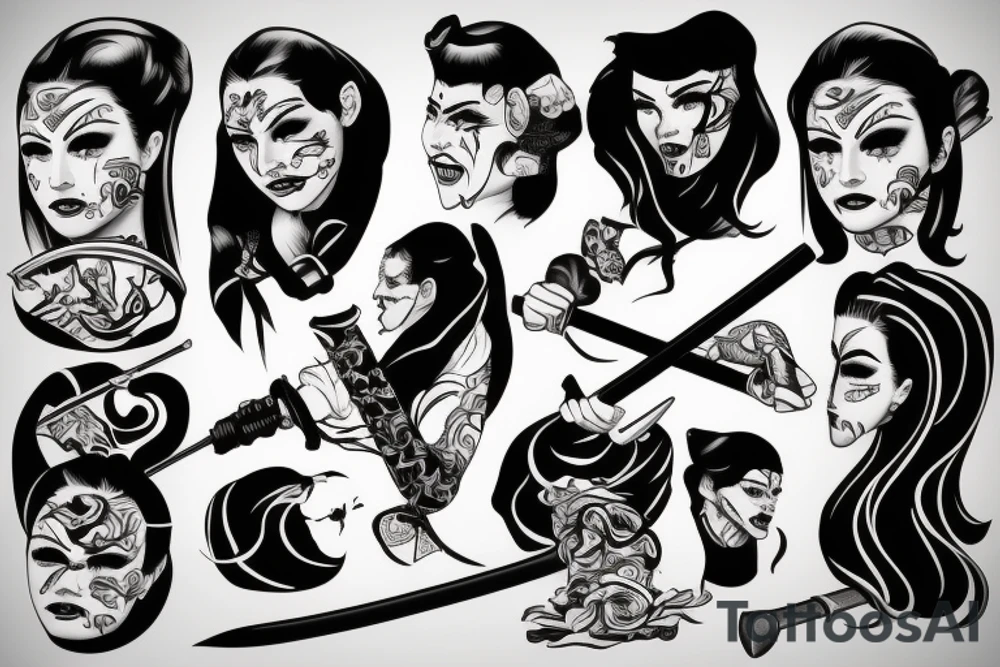 katana tattoo idea