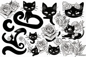 black cat tattoo idea