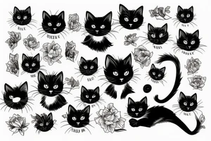 black cat tattoo idea