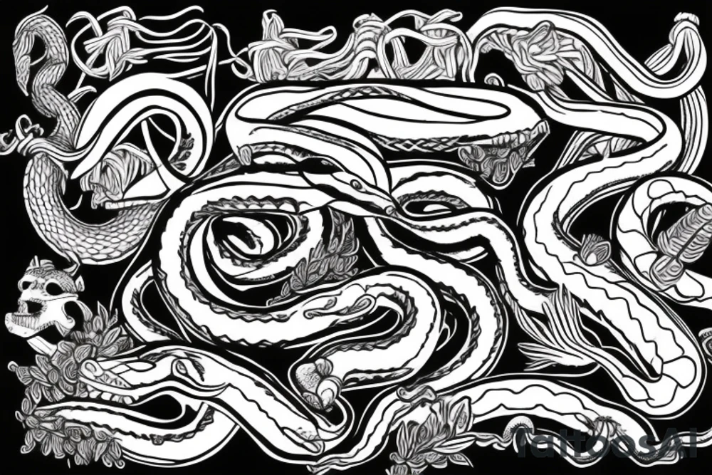 coiled snake tattoo idea