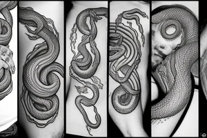 coiled snake uroboros tattoo idea