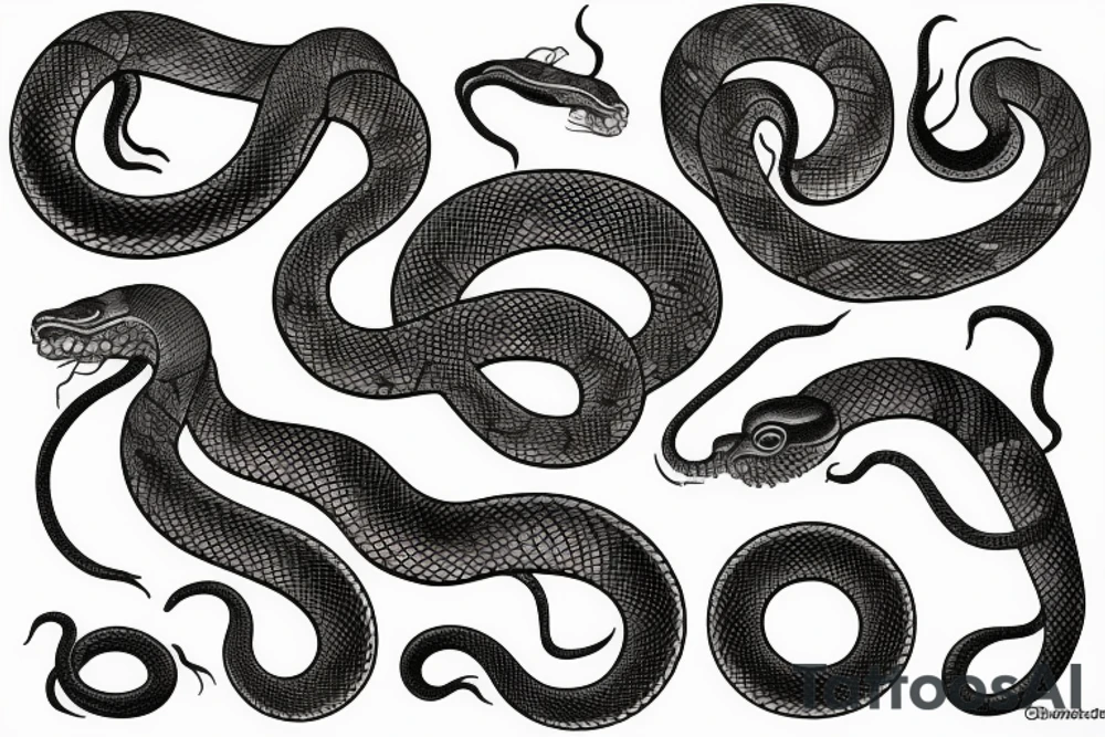 coiled snake uroboros tattoo idea