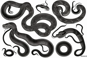 coiled snake uroboros tattoo idea