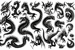 dragon with fire tattoo idea