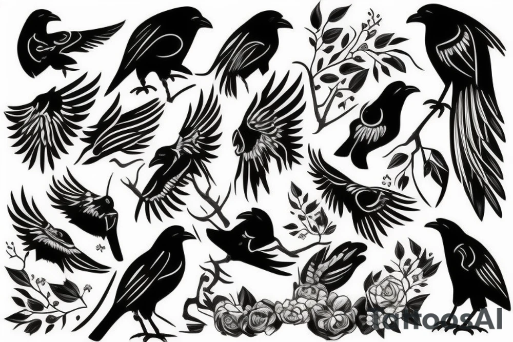crow tattoo idea