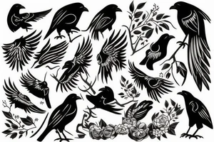 crow tattoo idea