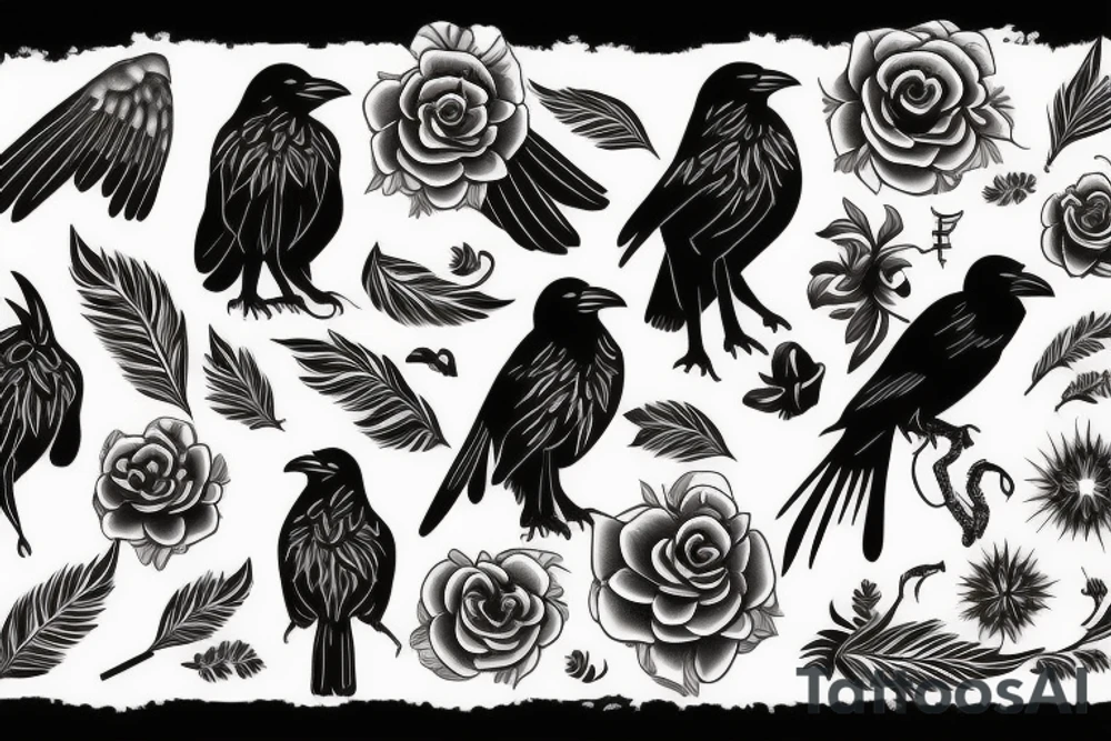 crow tattoo idea