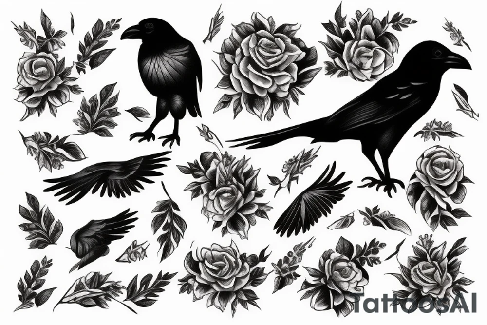 crow tattoo idea