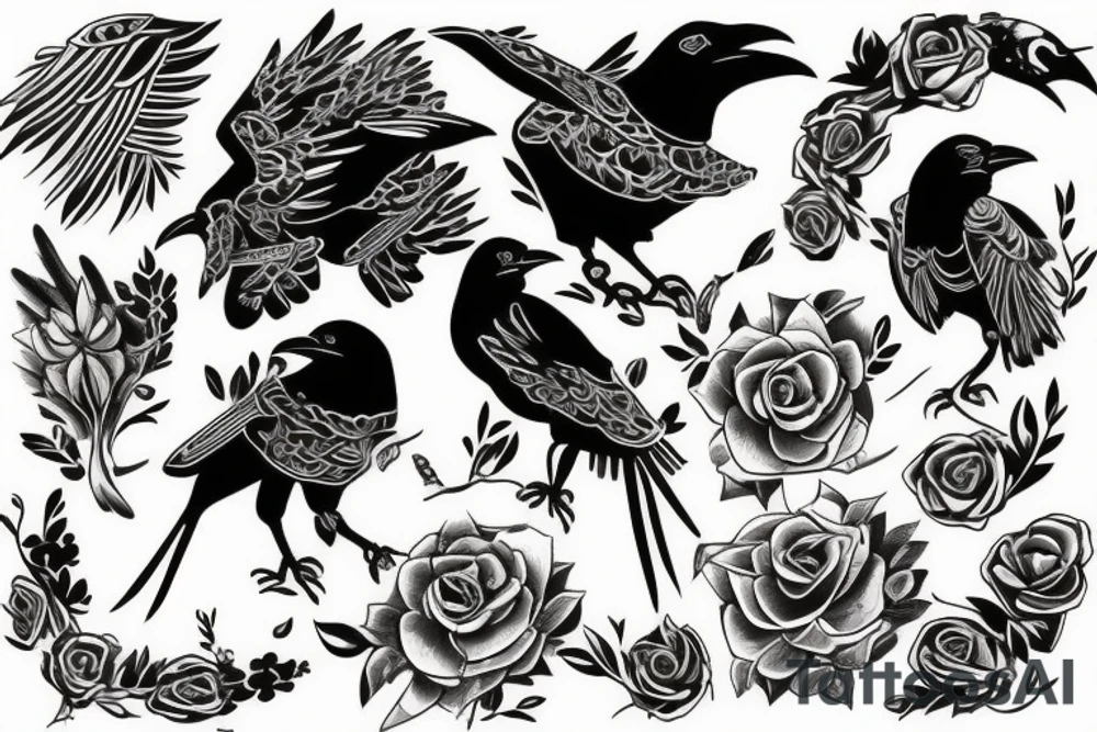 crow tattoo idea