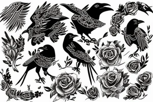 crow tattoo idea
