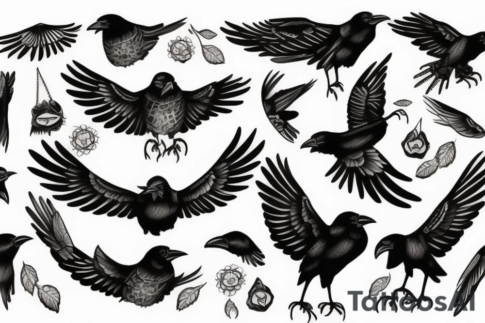 crow tattoo idea
