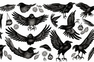 crow tattoo idea