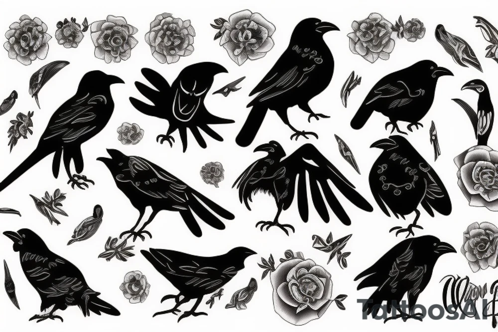 crow tattoo idea