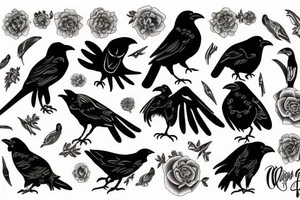 crow tattoo idea