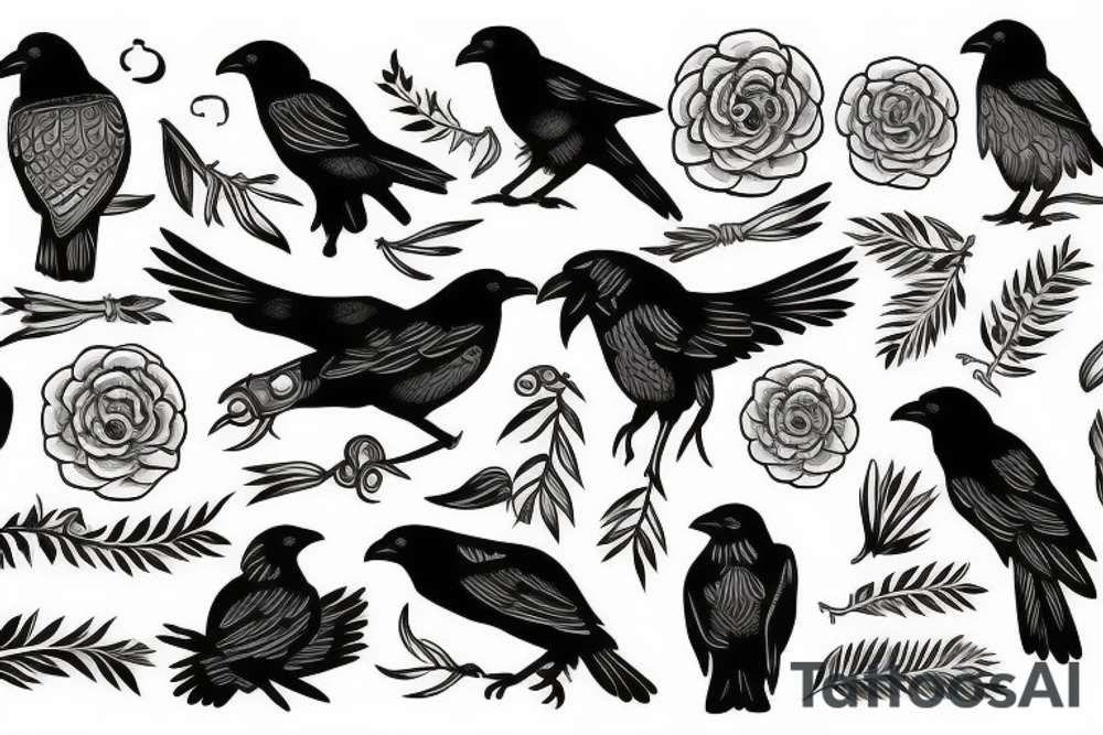 crow tattoo idea