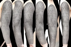 Hexagons connected by electrical circuitry tattoo idea