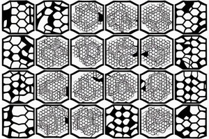 Hexagons connected by electrical circuitry tattoo idea