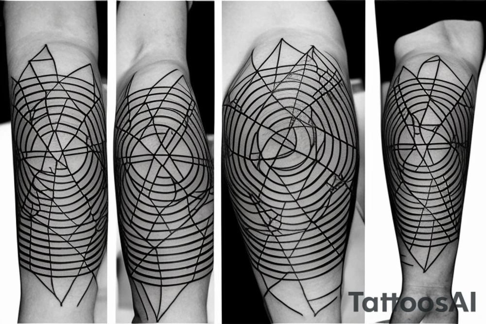 Hexagons connected by lines cyberpunk tattoo idea