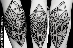 Hexagons connected by lines cyberpunk tattoo idea