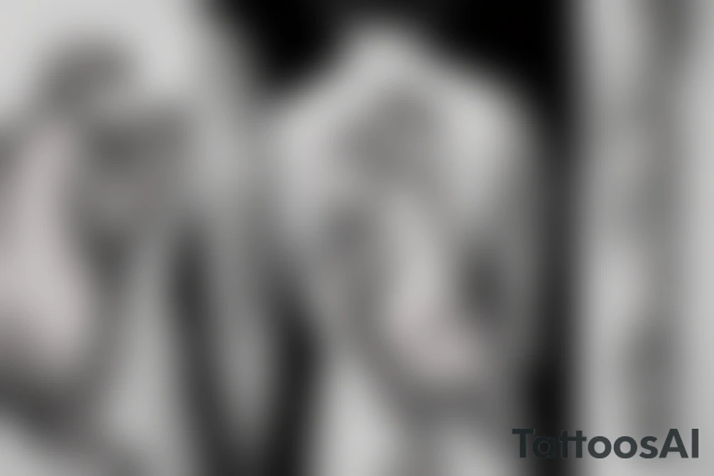 a Proboscis Monkey wearing a tuexedo and a cilinder hat tattoo idea