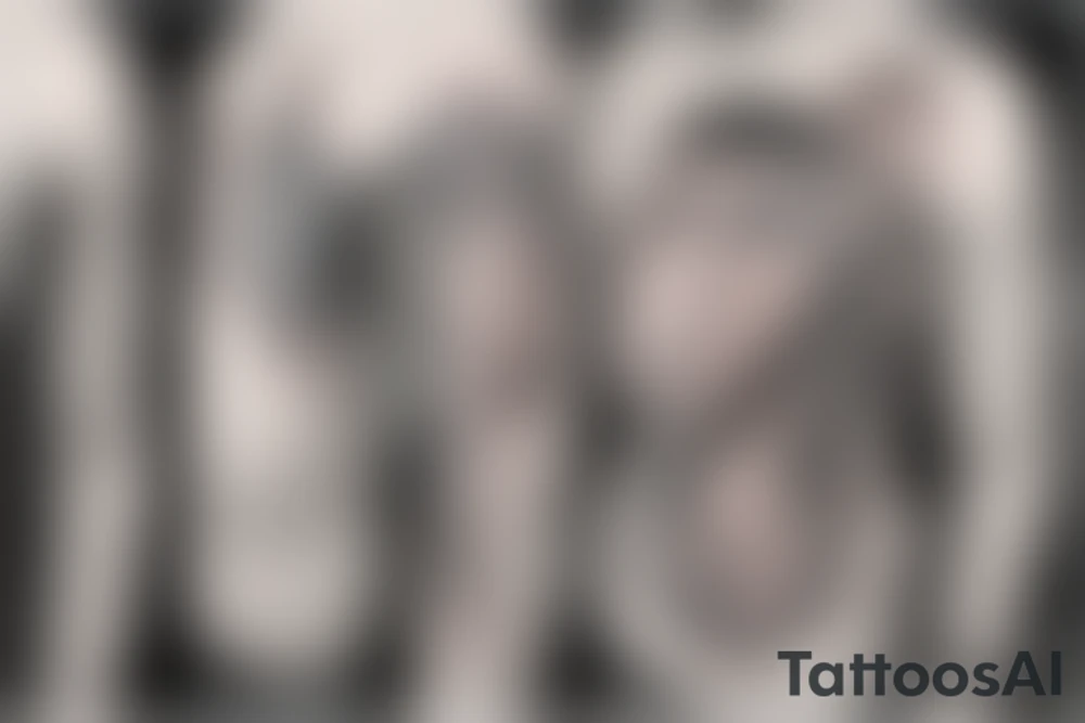 a Proboscis Monkey wearing a tuexedo and a cilinder hat tattoo idea