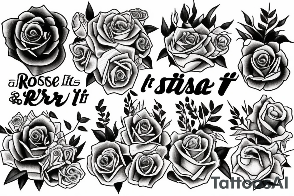 Key, rose, flowers, and I want it to say “it is what it is” tattoo idea