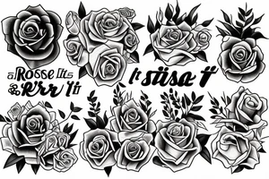 Key, rose, flowers, and I want it to say “it is what it is” tattoo idea