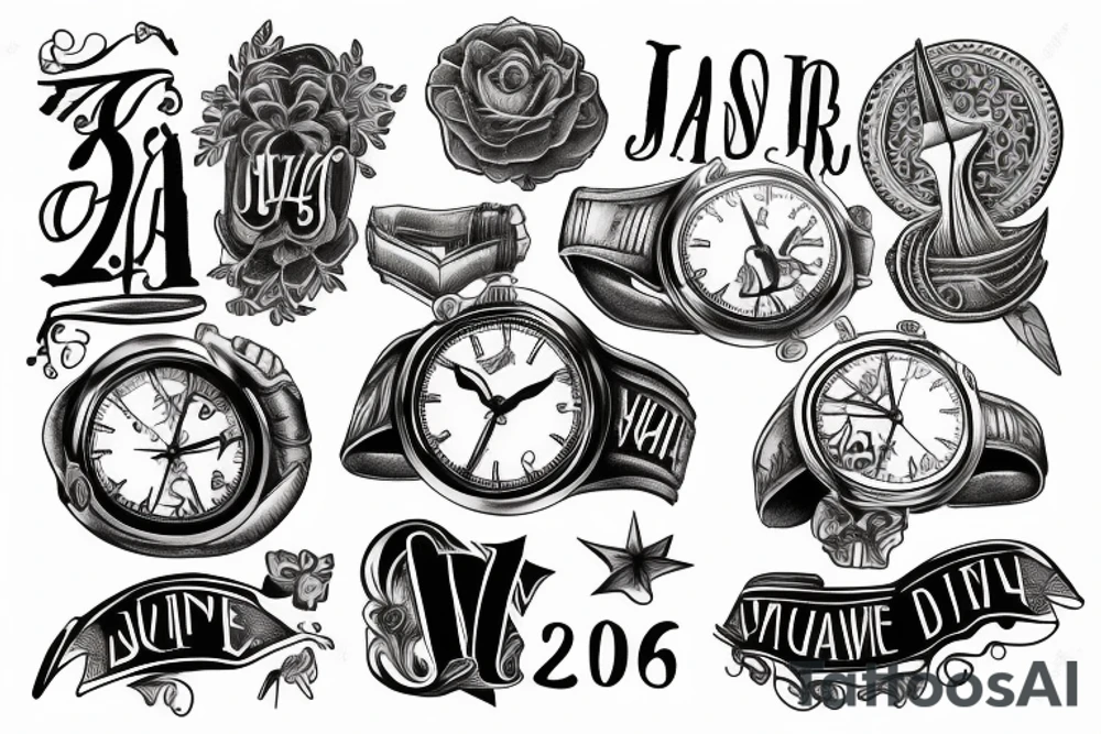 wrist tattoo for a man  incorporating the date July 21, 2016 in Roman numerals tattoo idea