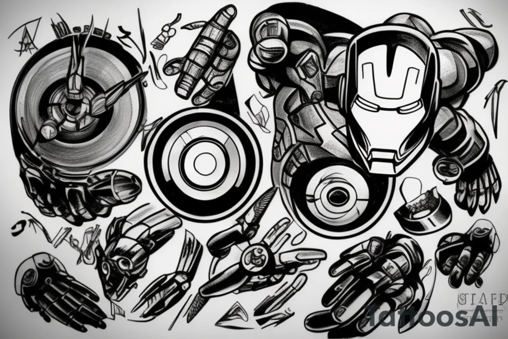 Iron man tattoo idea