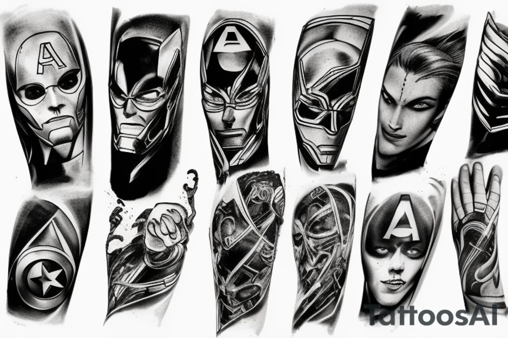 Avengers  forearm tattoo tattoo idea