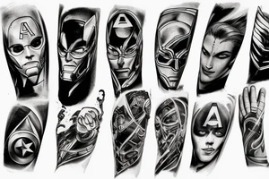 Avengers  forearm tattoo tattoo idea